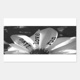 Live Love Run by Vetro Jewellery and Designs Rectangular Sticker