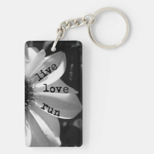 Live Love Run key chain by Vetro Designs