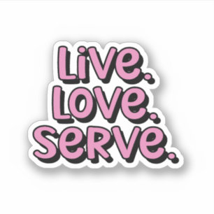 Live. Love. Serve. Pink Pickleball