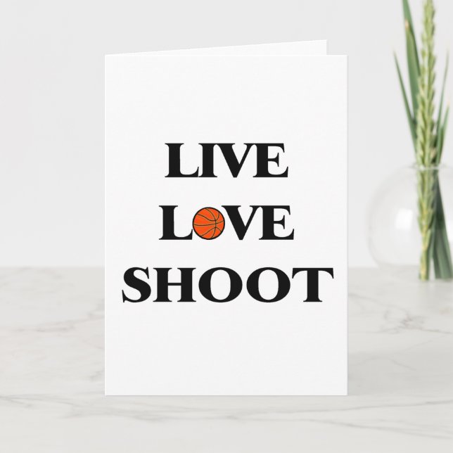 Live Love Shoot (Basketball) Holiday Card (Front)