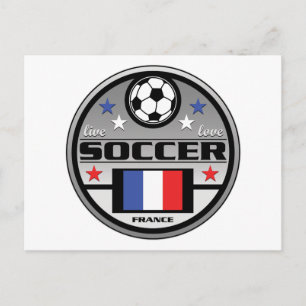 Live Love Soccer France Postcard
