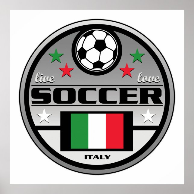 Live Love Soccer Italy Poster (Front)