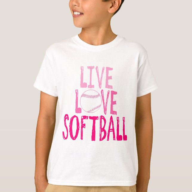 Live, Love, Softball T-Shirt (Front)