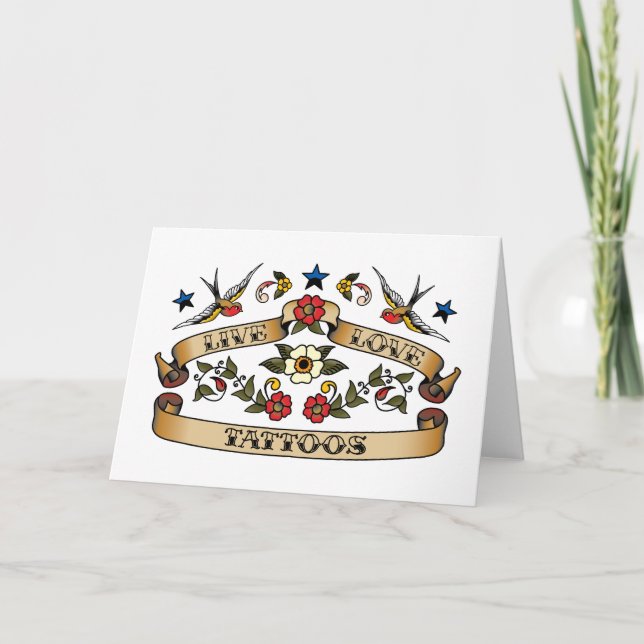 Live Love Tattoos Card (Front)