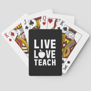 Live Love Teach Playing Cards