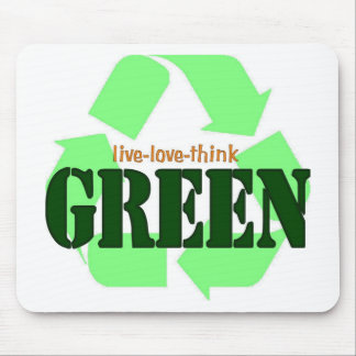Live-Love-Think GREEN Mouse Pad
