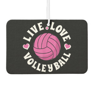Live Love Volleyball For Women Girls Volleyball Fa Car Air Freshener