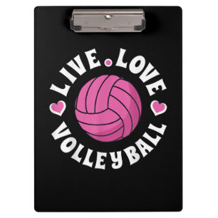 Live Love Volleyball For Women Girls Volleyball Fa Clipboard