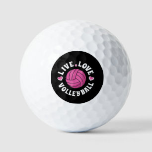 Live Love Volleyball For Women Girls Volleyball Fa Golf Balls