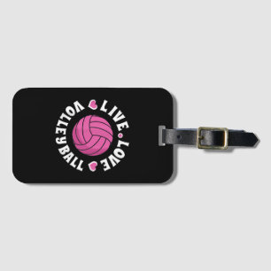 Live Love Volleyball For Women Girls Volleyball Fa Luggage Tag