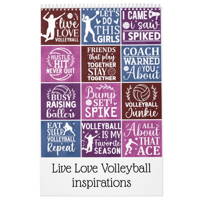 Live Love Volleyball inspirations Calendar (Cover)