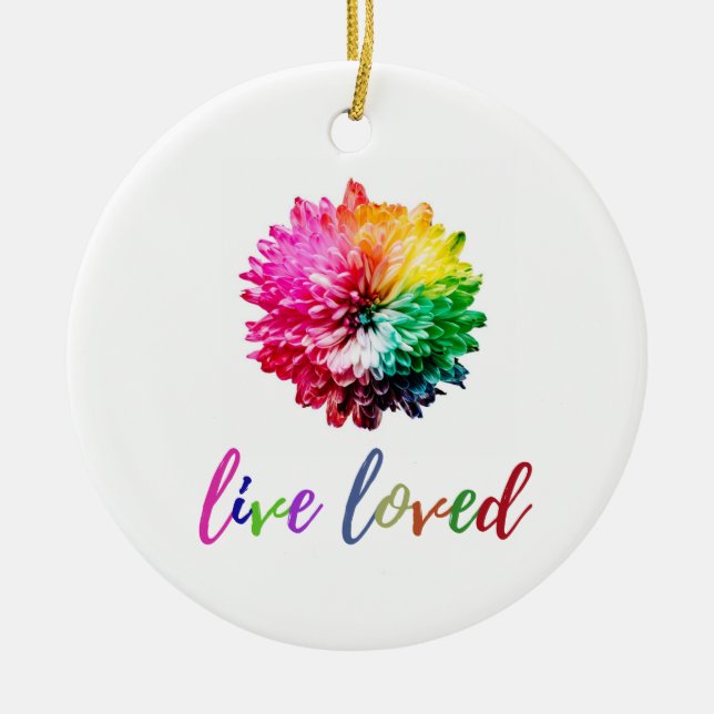 Live Loved Circle Ornament (Front)