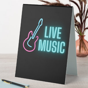 Live Music Neon Guitar