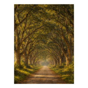 Live Oak Path   Landscape   Poster