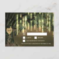 Live Oak Tree Spanish Moss Wedding RSVP Cards