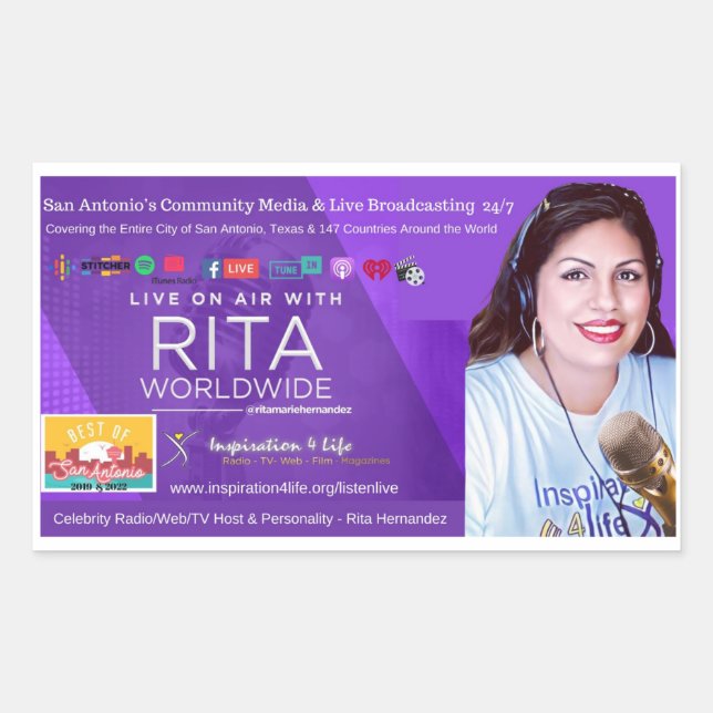 Live On Air With Rita Sticker (Front)