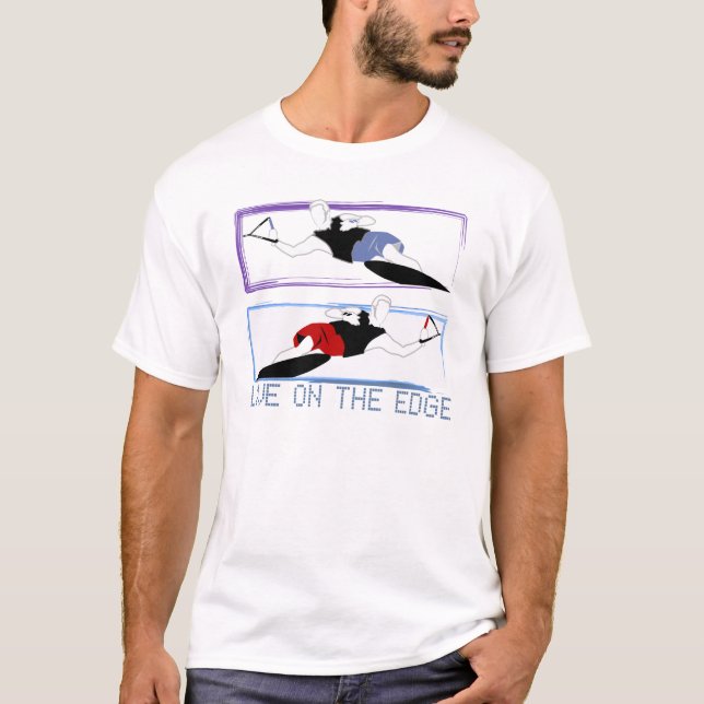 Live on the Edge Slalom Waterski Tee (Front)