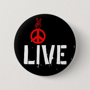 Live Peace - Strawberry Fields NYC 6 Cm Round Badge
