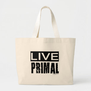live primal / paleo diet large tote bag