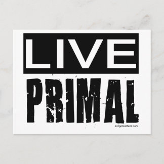 live primal / paleo diet postcard