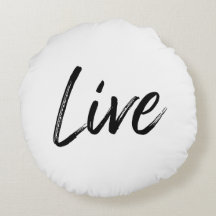Live Print Round Throw Pillow