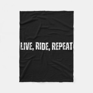 Live Ride Repeat - Cheerfully Skateboarding Weeken Fleece Blanket