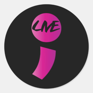 Live Semicolon Suicide Awareness Suicidal Depress Classic Round Sticker
