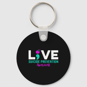 Live Semicolon Suicide Prevention Mental Health Aw Key Ring