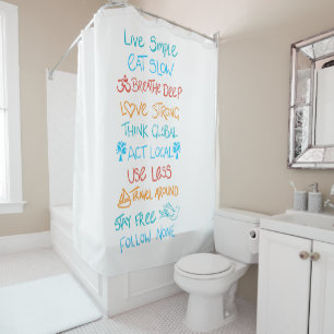 Live Simple 2 Shower Curtain