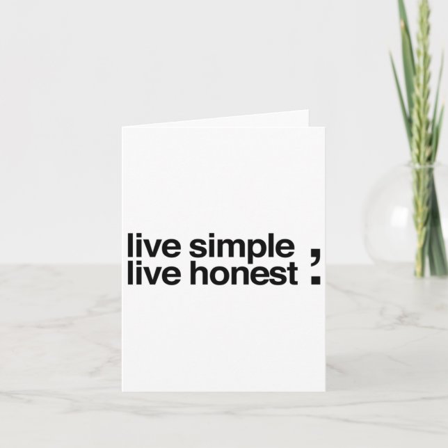 Live Simple  Card (Front)