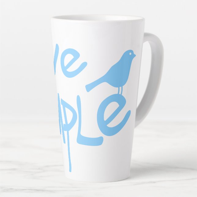 Live Simple Latte Mug (Right Angle)