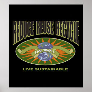 Live Simple Live Sustainable Poster