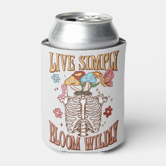 Live Simply, Bloom Wildly Can Cooler (Can Front)