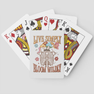 Live Simply, Bloom Wildly Playing Cards