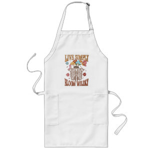 Live Simply, Bloom Wildly – Skeleton & Mushrooms Long Apron