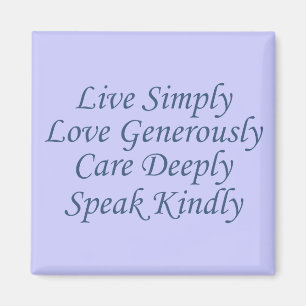 Live Simply blue Magnet