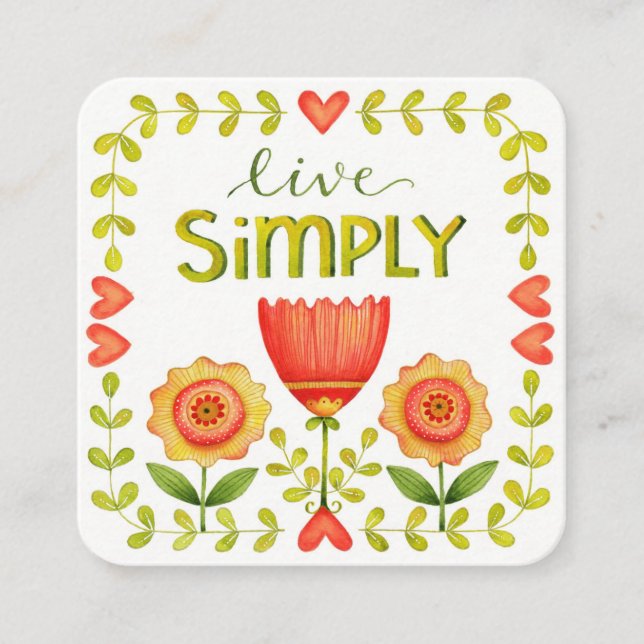 Live Simply • Business • Mummy • Scripture • Card (Front)
