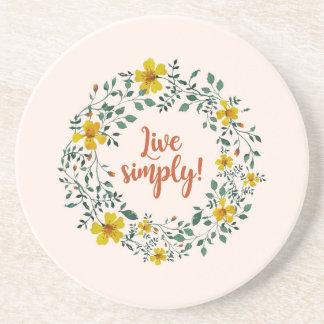 LIVE SIMPLY! COASTER