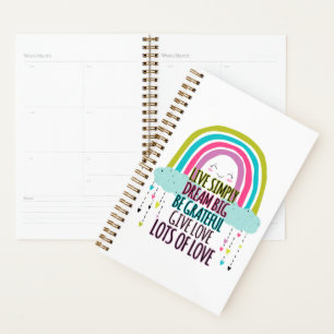 Live Simply Dream Big Be Grateful Give Love Planner