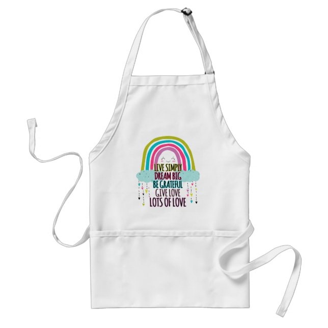 Live Simply Dream Big Be Grateful Give Love  Standard Apron (Front)
