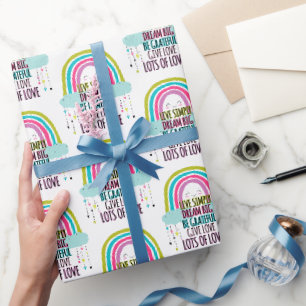 Live Simply Dream Big Be Grateful Give Love Wrapping Paper