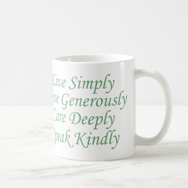 Live Simply green Coffee Mug (Right)