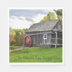 Live Simply Old Mill Napkin