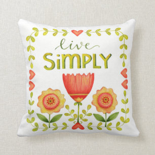 Live Simply • Pillow • Word Series