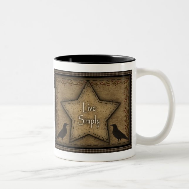 Live Simply Primitive Mug (Right)