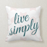 Live Simply Script Typography Chevron Navy Blue Cushion<br><div class="desc">Live Simply Script Typography Chevron Navy Blue</div>