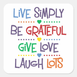 Live Simply Square Sticker