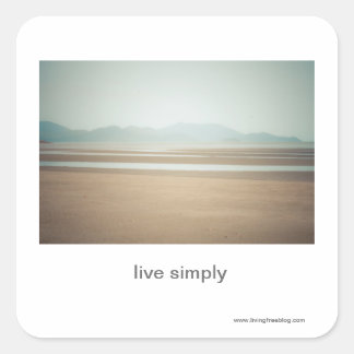Live Simply Square Sticker