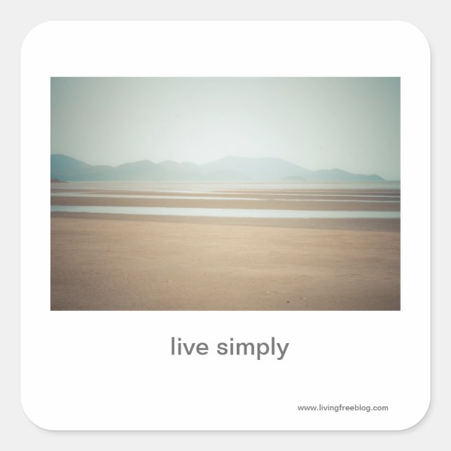 Live Simply Square Sticker (Front)