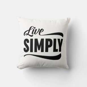 Live Simply Typography Cushion